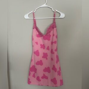 Pink cow print o mighty dress